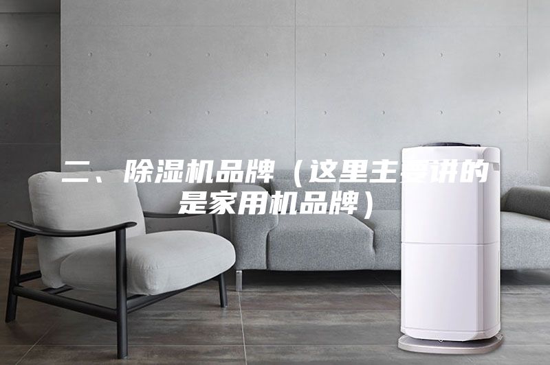二、除濕機品牌(這里主要講的是家用機品牌)