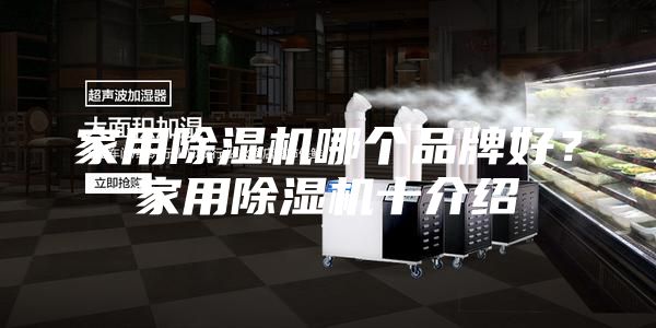 家用除濕機哪個品牌好？家用除濕機十介紹