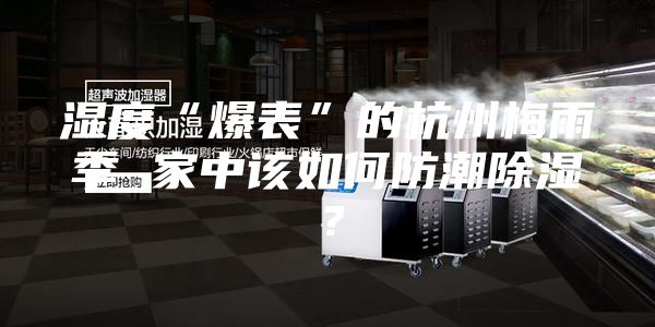 濕度“爆表”的杭州梅雨季 家中該如何防潮除濕？
